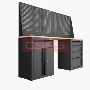 Tủ dụng cụ CSPS 183cm - 2 tủ màu Đỏ 05 hộc kéo