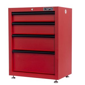 Tủ dụng cụ CSPS 61cm - 04 hộc kéo màu Đen tay cầm đen Không mặt ván & vách lưới
