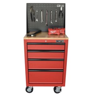 Tủ dụng cụ CSPS 61cm - 04 hộc kéo màu Đỏ tay cầm đen