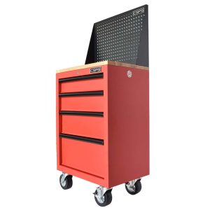 Tủ dụng cụ CSPS 61cm - 04 hộc kéo màu Đỏ tay cầm đen