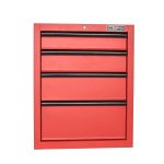 Tủ dụng cụ CSPS 61cm - 04 hộc kéo màu Đỏ tay cầm đen