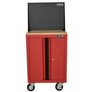 Tủ dụng cụ CSPS 61cm - 00 hộc kéo màu Đỏ,Có mặt ván & vách lưới