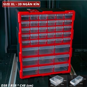 Tủ đựng dụng cụ nhựa 39 ngăn BISON BS386202A