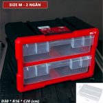 Tủ đựng dụng cụ nhựa kết nối 2 ngăn BISON BS386881B