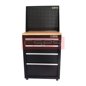 Tủ dụng cụ CSPS 61cm - 04 hộc kéo màu Đỏ tay cầm đen