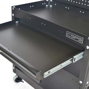 Hộc kéo xe đẩy CSPS 03 ngăn - 71cm màu đen/ đỏ/xanh dương - Đỏ