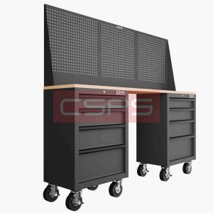 Tủ dụng cụ CSPS 183cm - 2 tủ màu Đen 02 hộc kéo