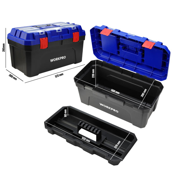Thùng đồ nghề bằng nhựa, kích thước 22.5 inches Workpro - WP283003