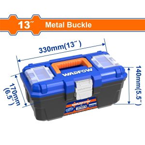 Hộp đựng đồ nghề WADFOW kích thước 13-24inch Thùng dụng cụ nhựa PP cứng cáp chịu lực tốt độ bền cao, nhiều ngăn tiện lợi - Thùng 16 inch khóa nhựa