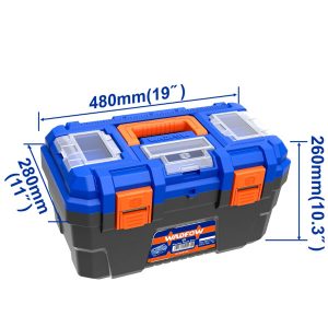 Hộp đựng đồ nghề WADFOW kích thước 13-24inch Thùng dụng cụ nhựa PP cứng cáp chịu lực tốt độ bền cao, nhiều ngăn tiện lợi - Thùng 13 inch khóa kim loại