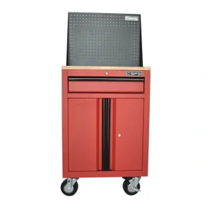 Tủ dụng cụ CSPS 61cm - 01 hộc kéo màu Đỏ, Có mặt ván & vách lưới