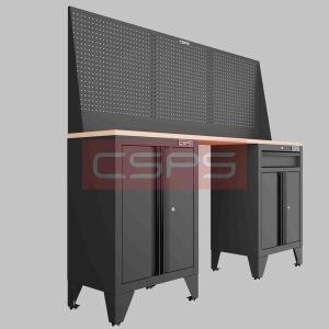 Tủ dụng cụ CSPS 183cm - 2 tủ màu Đen 04 hộc kéo