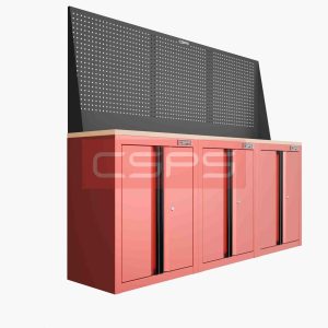 Tủ dụng cụ CSPS 183cm - 3 tủ màu Đỏ 08 hộc kéo