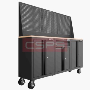 Tủ dụng cụ CSPS 183cm - 3 tủ màu Đỏ 04 hộc kéo