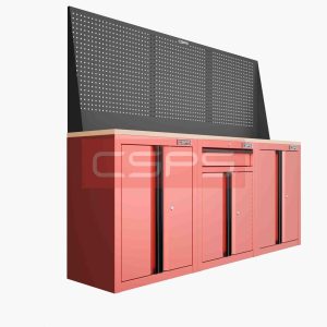 Tủ dụng cụ CSPS 183cm - 3 tủ màu Đỏ 08 hộc kéo