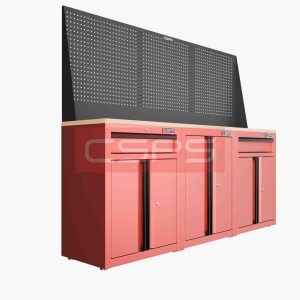 Tủ dụng cụ CSPS 183cm - 3 tủ màu Đỏ 06 hộc kéo