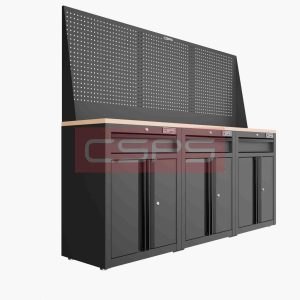 Tủ dụng cụ CSPS 183cm - 3 tủ màu Đỏ 12 hộc kéo