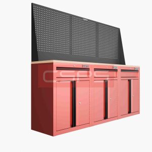 Tủ dụng cụ CSPS 183cm - 3 tủ màu Đỏ 06 hộc kéo
