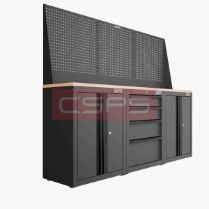 Tủ dụng cụ CSPS 183cm - 3 tủ màu Đỏ 08 hộc kéo