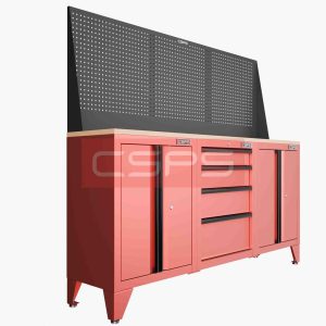 Tủ dụng cụ CSPS 183cm - 3 tủ màu Đỏ 08 hộc kéo