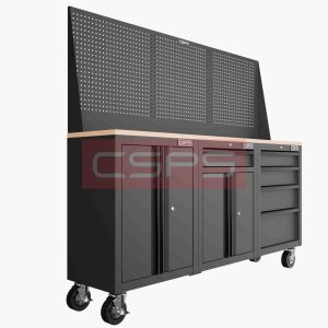 Tủ dụng cụ CSPS 183cm - 3 tủ màu Đỏ 09 hộc kéo