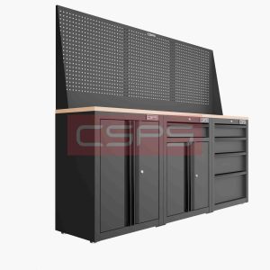 Tủ dụng cụ CSPS 183cm - 3 tủ màu Đỏ 09 hộc kéo