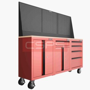 Tủ dụng cụ CSPS 183cm - 3 tủ màu Đỏ 05 hộc kéo