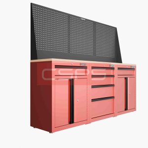 Tủ dụng cụ CSPS 183cm - 3 tủ màu Đỏ 09 hộc kéo