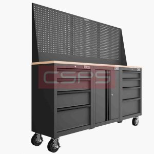 Tủ dụng cụ CSPS 183cm - 3 tủ màu Đỏ 04 hộc kéo