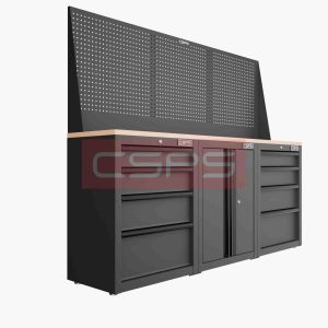 Tủ dụng cụ CSPS 183cm - 3 tủ màu Đỏ 02 hộc kéo