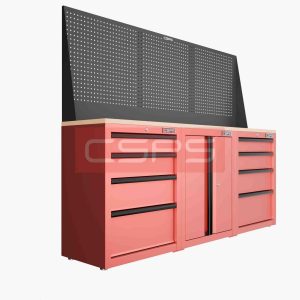 Tủ dụng cụ CSPS 183cm - 3 tủ màu Đỏ 03 hộc kéo