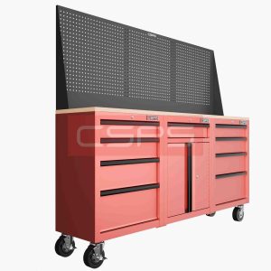 Tủ dụng cụ CSPS 183cm - 3 tủ màu Đỏ 08 hộc kéo