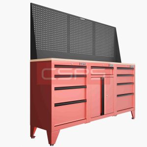 Tủ dụng cụ CSPS 183cm - 3 tủ màu Đỏ 09 hộc kéo