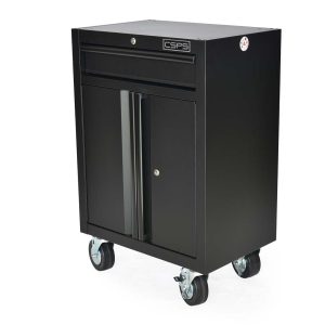 Tủ dụng cụ CSPS 61cm - 01 hộc kéo màu Đỏ, Có mặt ván & vách lưới