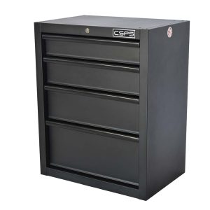 Tủ dụng cụ CSPS 61cm - 04 hộc kéo màu Đỏ tay cầm đen