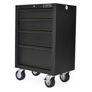 Tủ dụng cụ CSPS 61cm - 04 hộc kéo màu Đỏ tay cầm đen