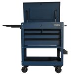 Tủ di động CSPS 84cm Màu Xanh Dương - 04 hộc kéo tay cầm Đen