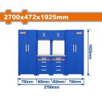 Bộ 6 Tủ Lưu Trữ Đồ Nghề Trong Gara 700x472x 1925mm WADFOW WCS3A06