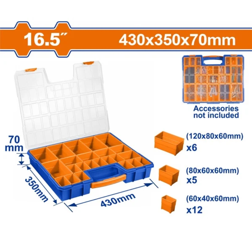 Hộp Đựng Linh Kiện 430mmx350mmx70mm WADFOW WTB1611