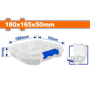 Hộp nhựa trong suốt chia 6 ngăn đựng linh kiện 180x165x50mm WadFow WTB8341
