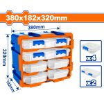 Bộ tủ 2 hộp nhựa chia 13 ngăn và 4 hộp nhựa chia 6 ngăn 380x182x320mm WadFow WTB8346