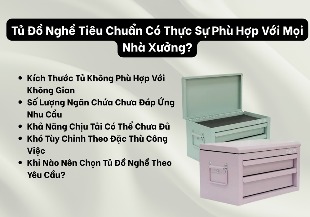 Tủ đồ nghề tiêu chuẩn có thực sự phù hợp với mọi nhà xưởng